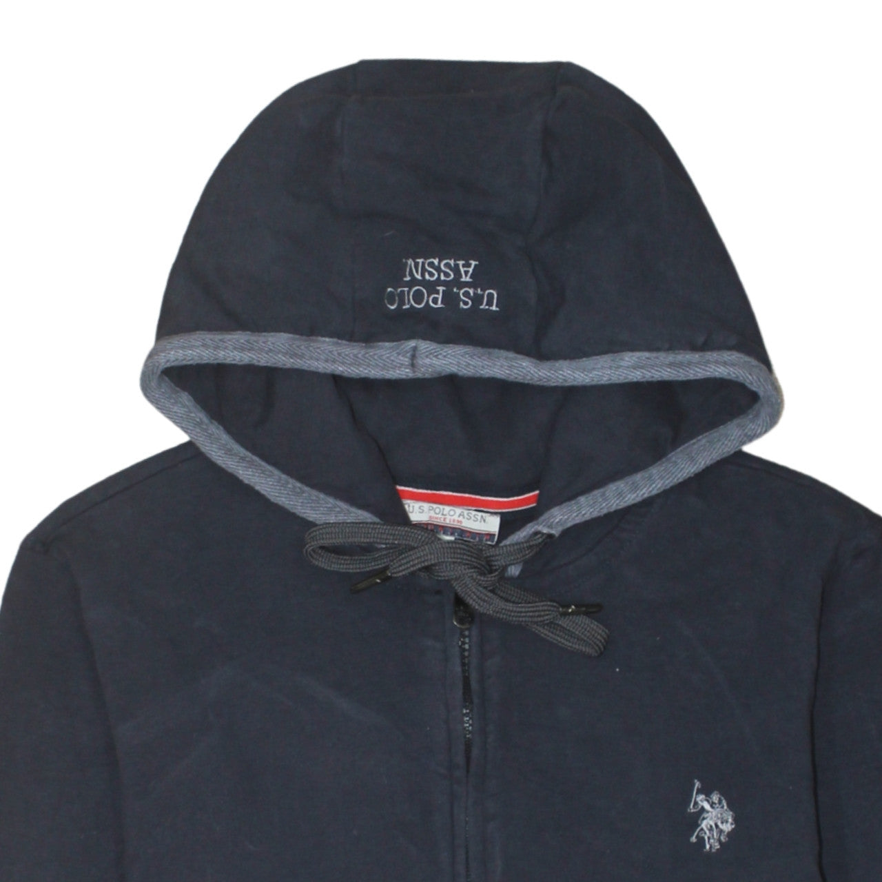 U.S. Polo Assn. Men's Blue Full Zip Hoodie Size M Fleece Sweatshirt