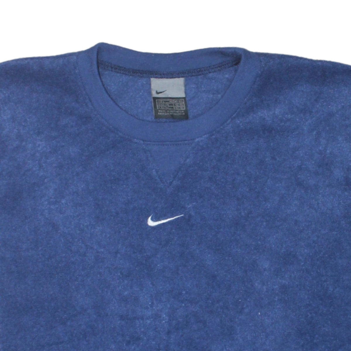 Nike Mens Blue Crew Neck Pullover Sweatshirt Size L Fleece Sportswear