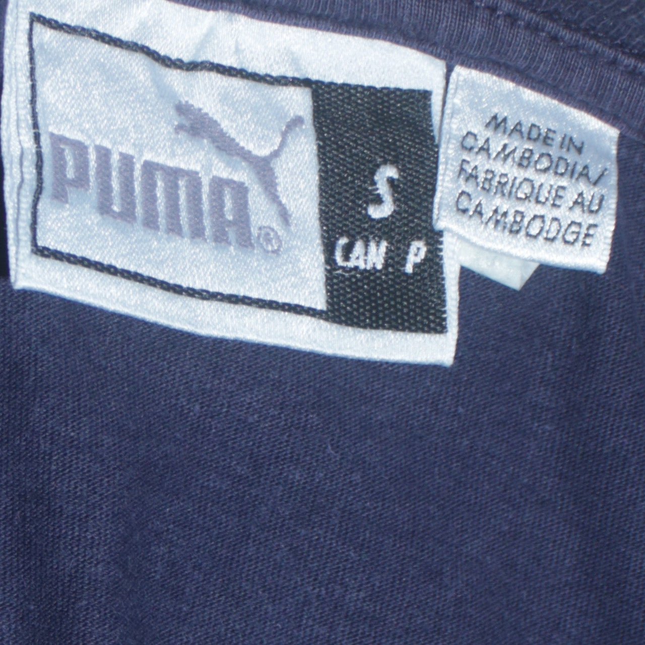 Puma Men's Blue Small Sports Logo Cotton Crew Neck T-Shirt