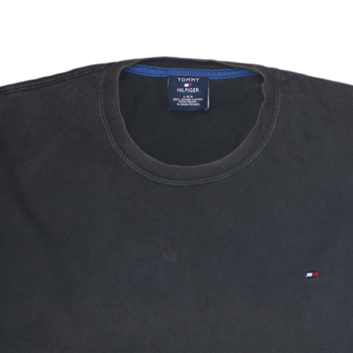 Tommy Hilfiger Men's Black Long Sleeve Cotton T-Shirt L