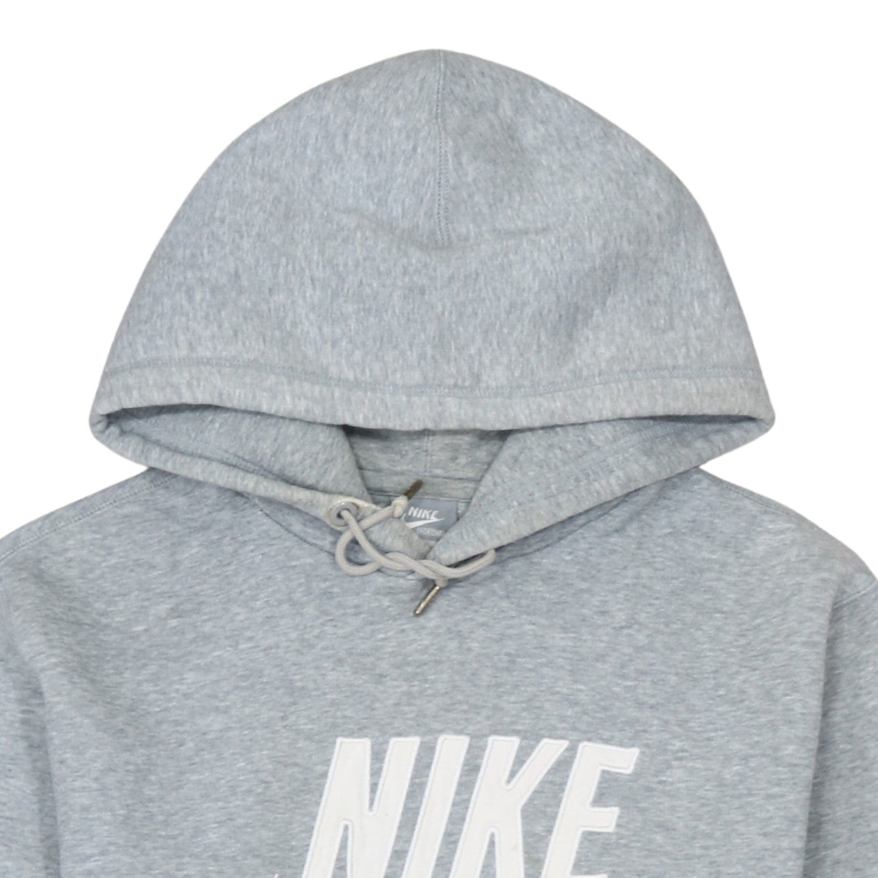 Nike Mens Grey Pullover Hoodie M Sportswear Logo Fleece