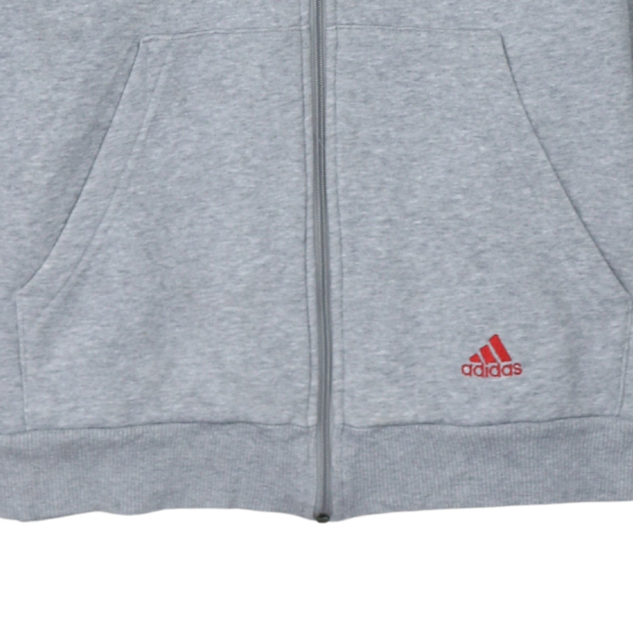 Adidas Boys Grey & Navy Full Zip Colourblock Hoodie 13-14 Years