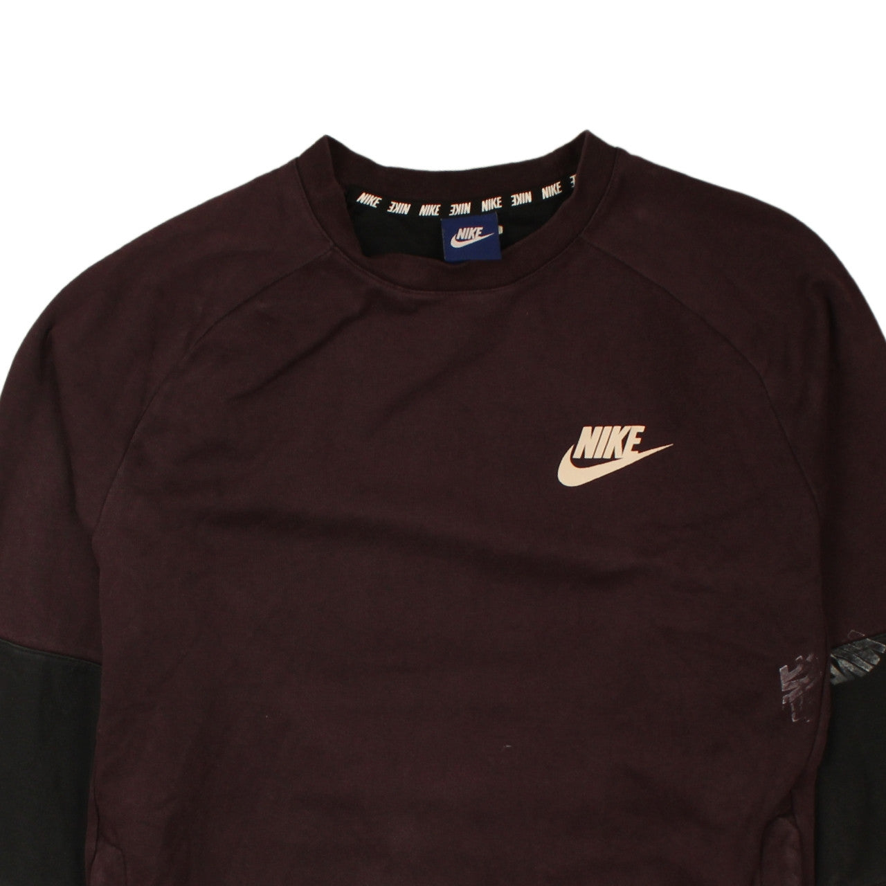 Nike Men’s Brown Crew Neck Logo Sweatshirt Size M Pullover