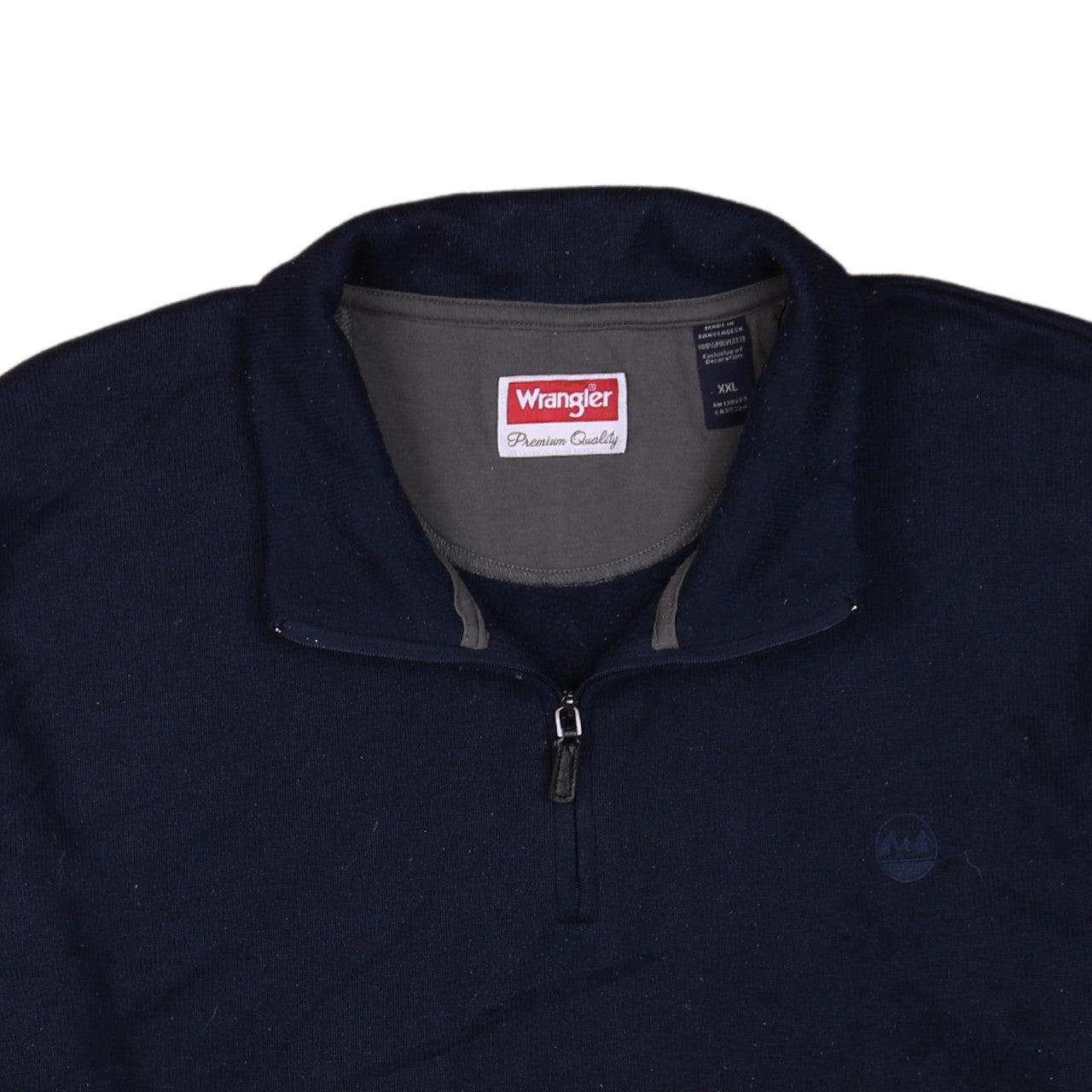 Wrangler Men's Blue 1/4 Zip Fleece Sweatshirt XXL