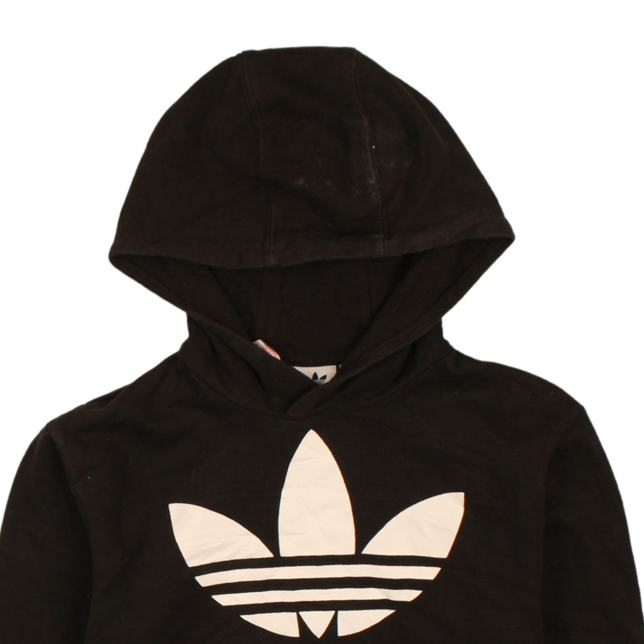 Adidas Boys Black Pullover Hoodie 13-14 Years Logo Graphic Sweatshirt