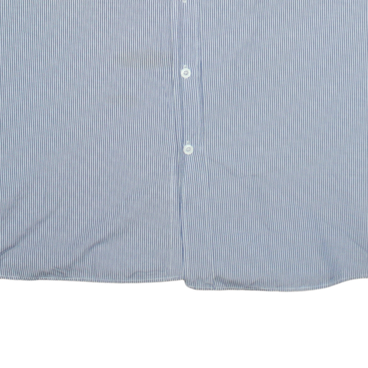 Tommy Hilfiger Men's Blue Striped Slim Fit Cotton Button-Up Shirt XL