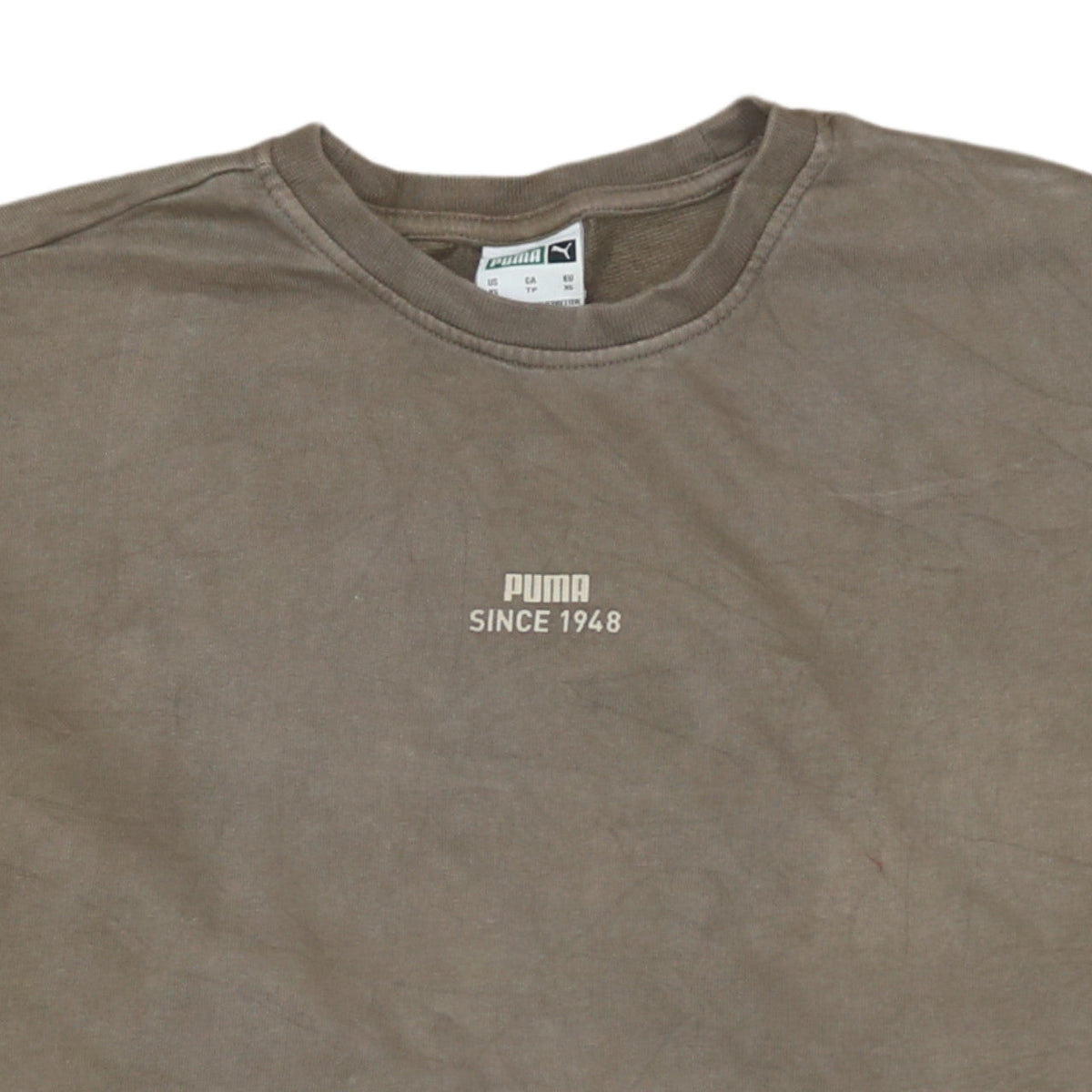 Puma Men's Brown XS Crew Neck Pullover Sweatshirt