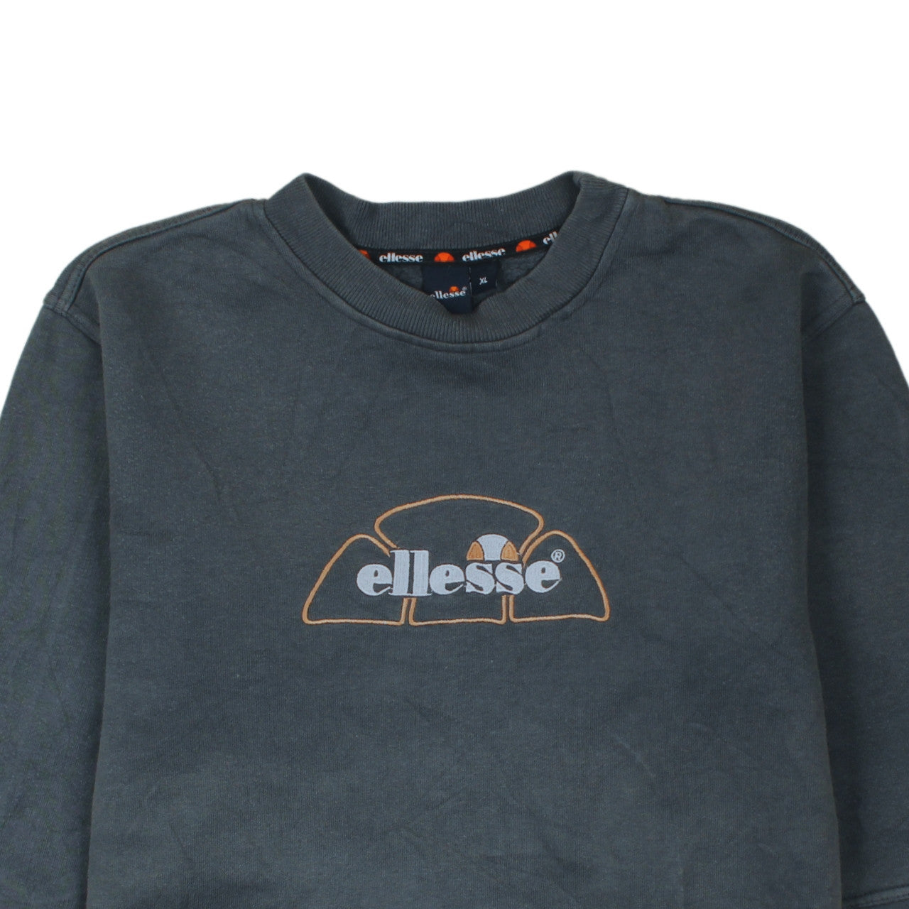 Ellesse Womens Black XL Pullover Sweatshirt Logo Crew Neck Casual