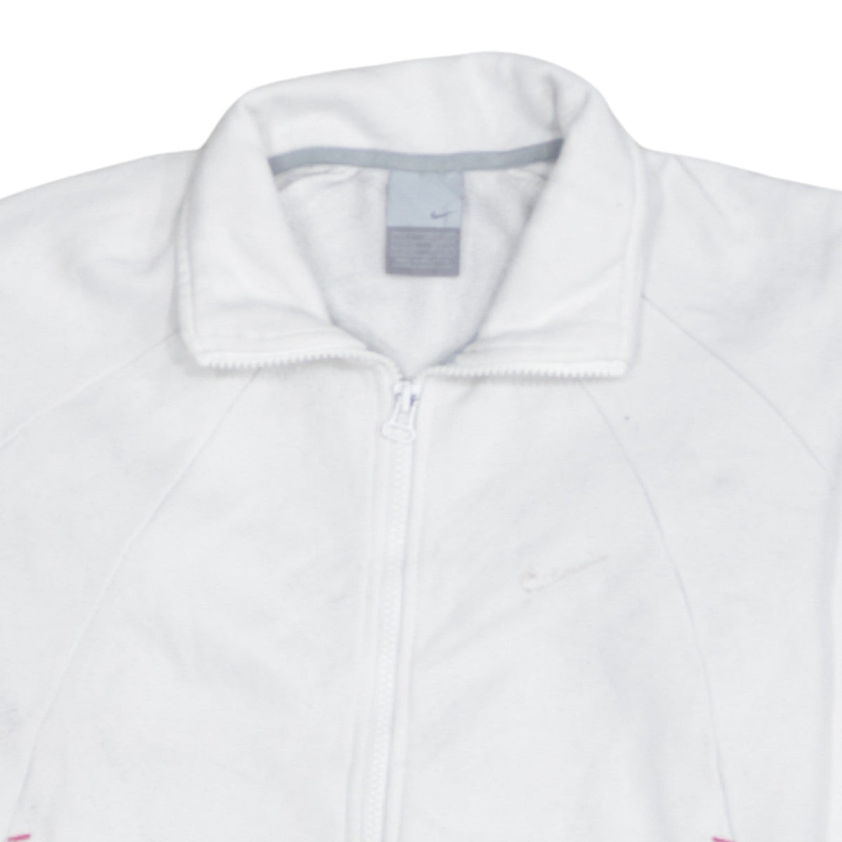 Nike Women White Full Zip Sweatshirt Size S Just Do It Logo