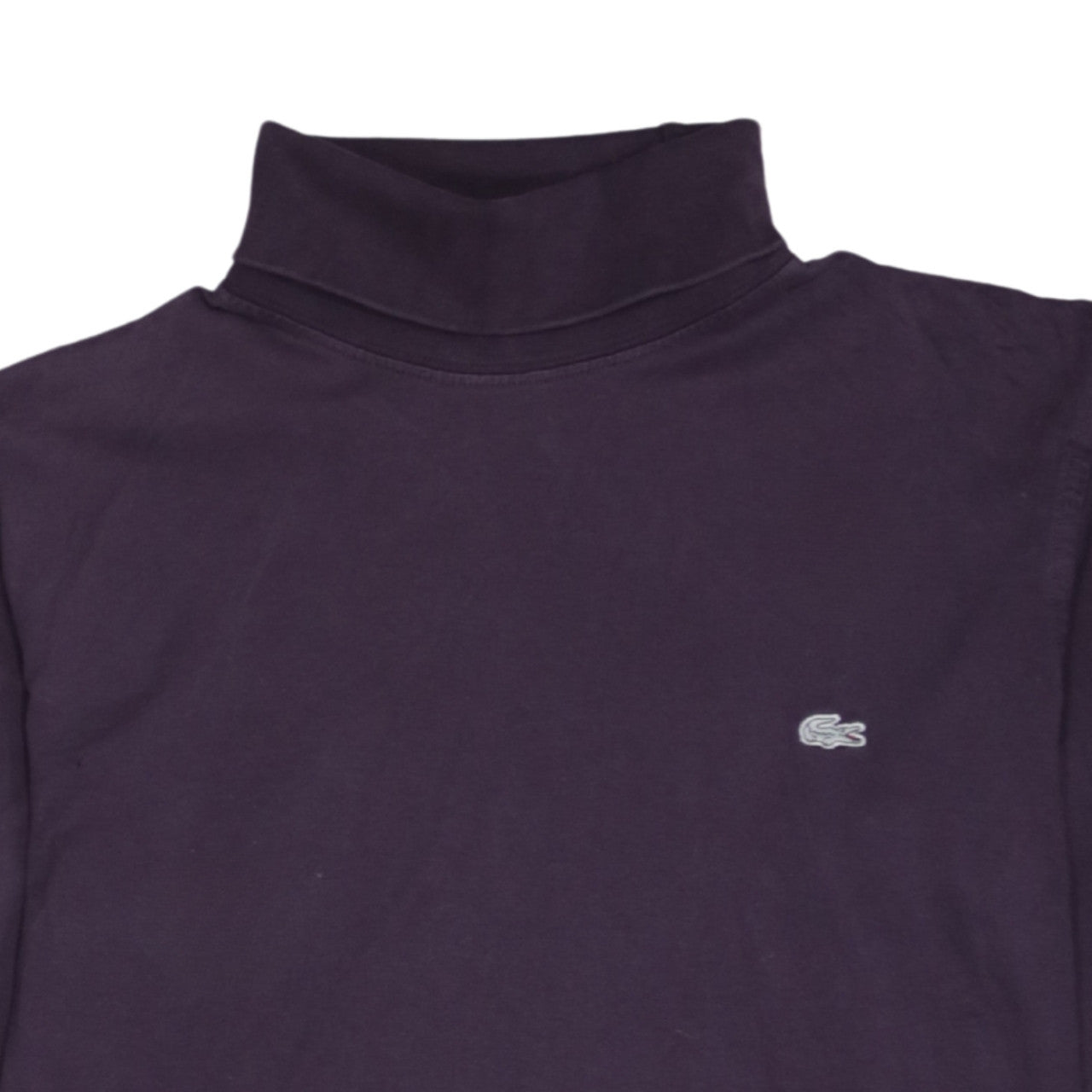Lacoste Men's Purple Roll Neck Long Sleeve Cotton Top XS