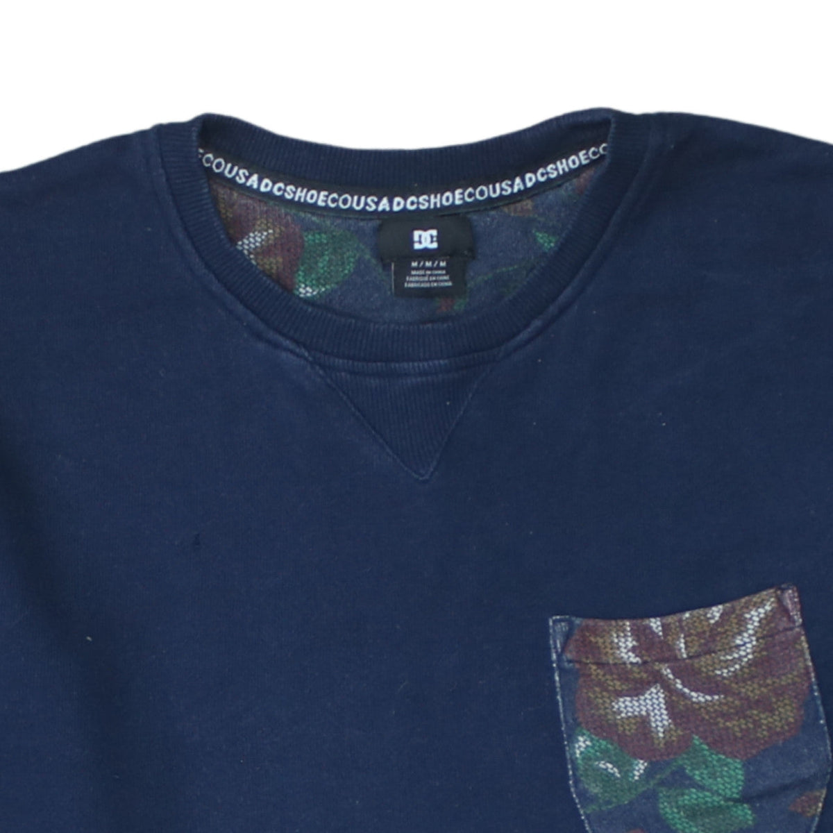 DC Men's Blue Crew Neck Sweatshirt M Regular Fit Pullover