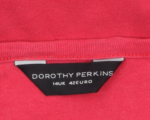 Dorothy Perkins Women’s Pink Cotton V-Neck Tank Top Size 14