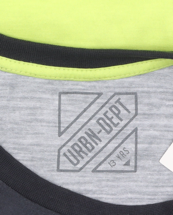 URBN-DEPT Boys Multicoloured Awesome Graphic T-Shirt 13 Years
