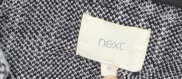 Next Women’s Grey Check Collared Knit Cardigan Size 10