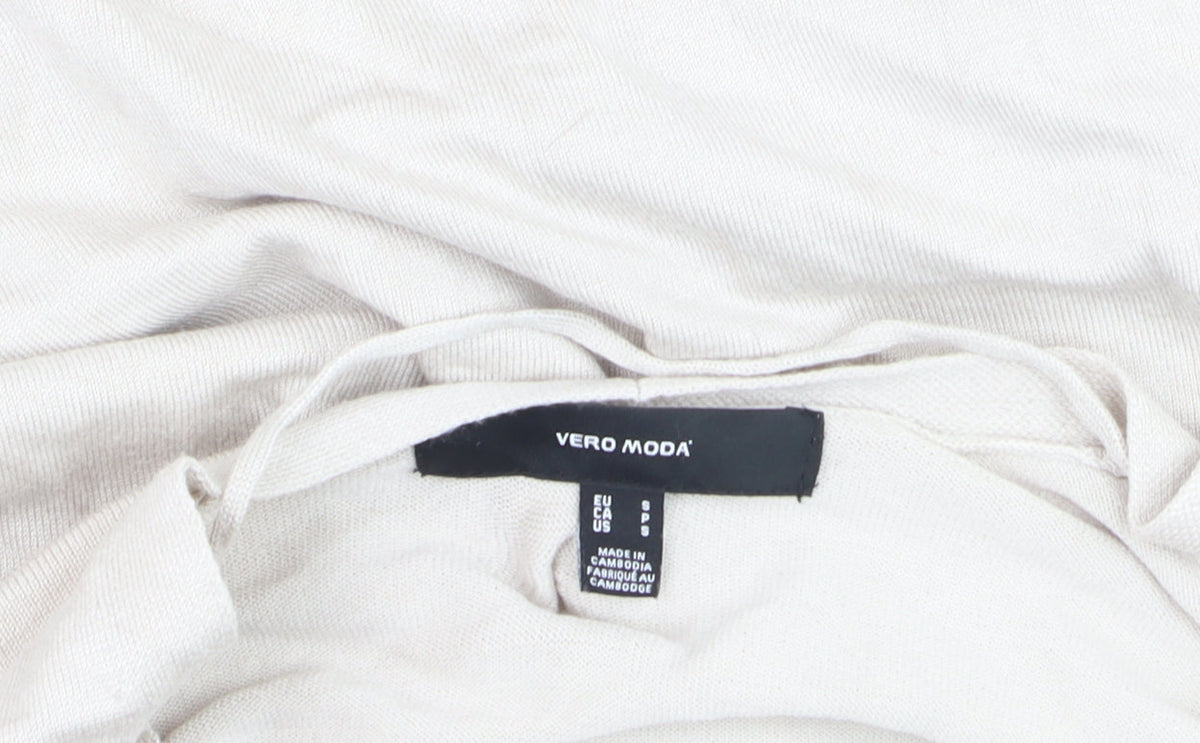 Vero Moda Women’s Ivory Long Sleeve Open Knit Cardigan Size S