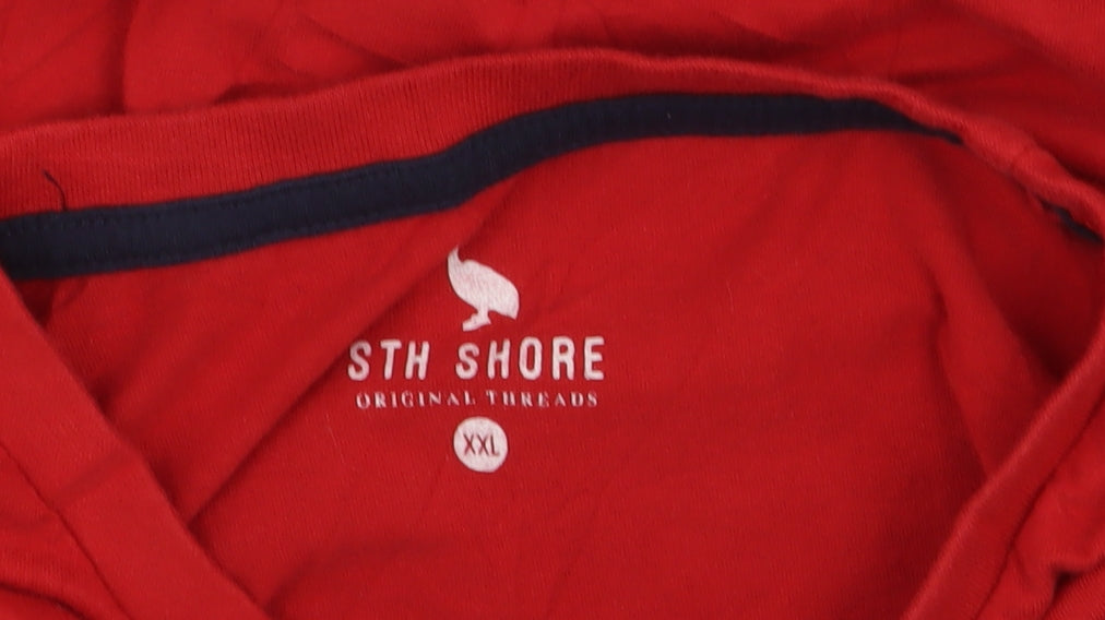 STH SHORE Men's Red 2XL Graphic Motorcycle T-Shirt