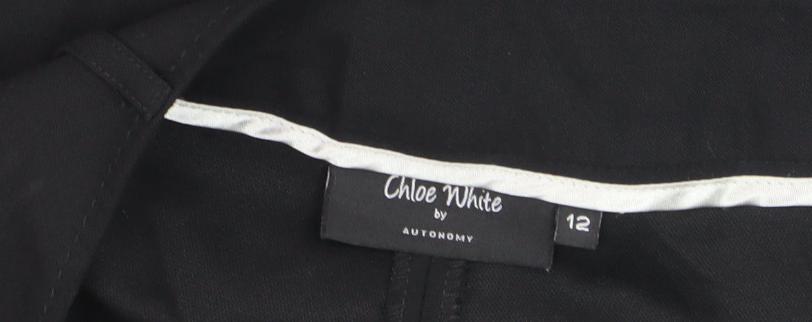 Chloe White by Autonomy Womens Black Straight Dress Pants Size 12