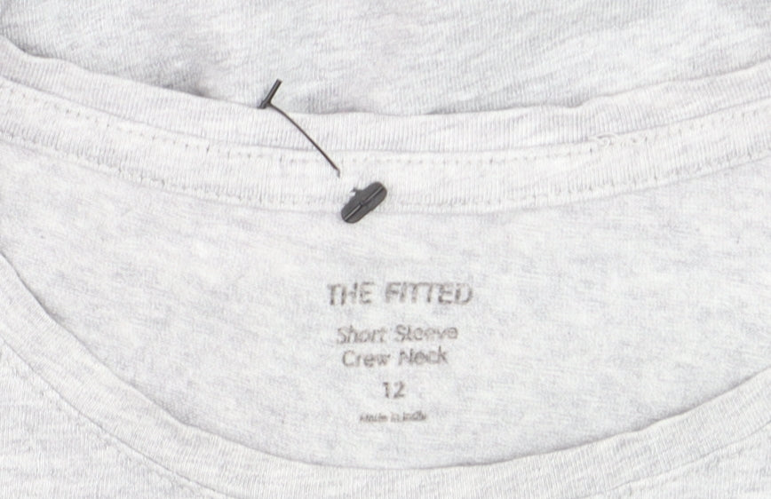 Marks and Spencer Womens Grey Crew Neck Short Sleeve T-Shirt Size 12
