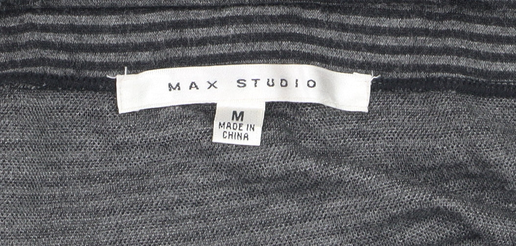 Max Studio Women’s Grey Striped Pencil Knit Skirt Size M