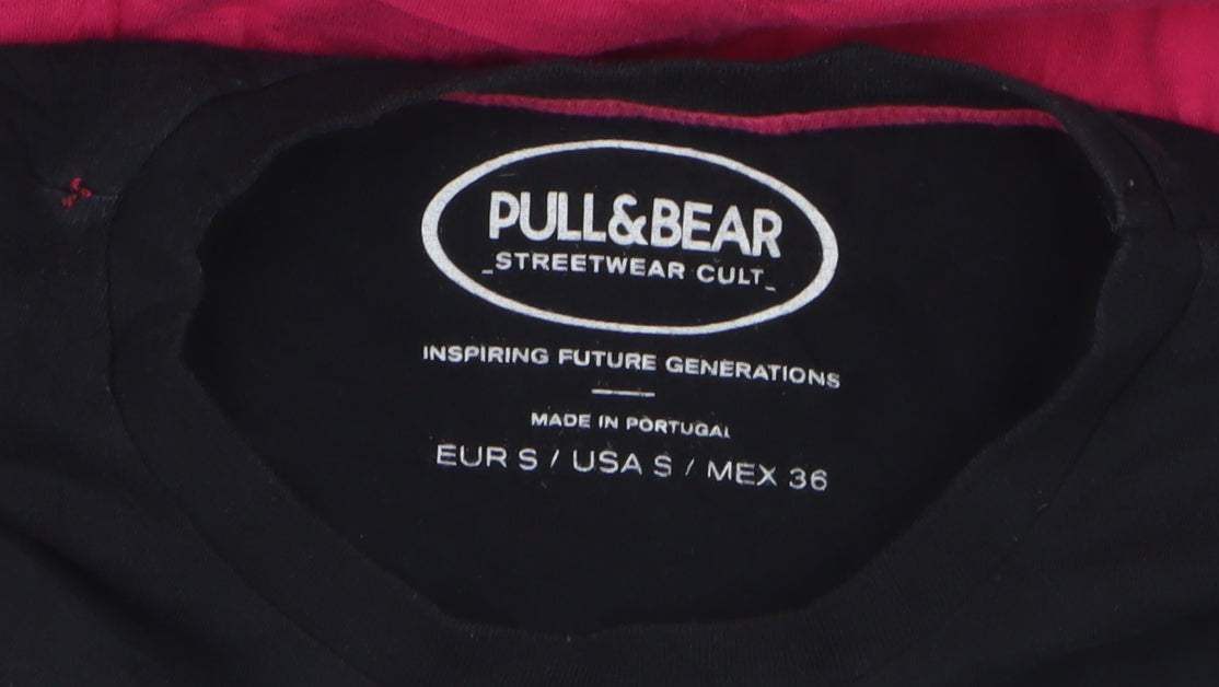 Pull&Bear Men's Multicoloured Streetwear Cult T-Shirt Size S