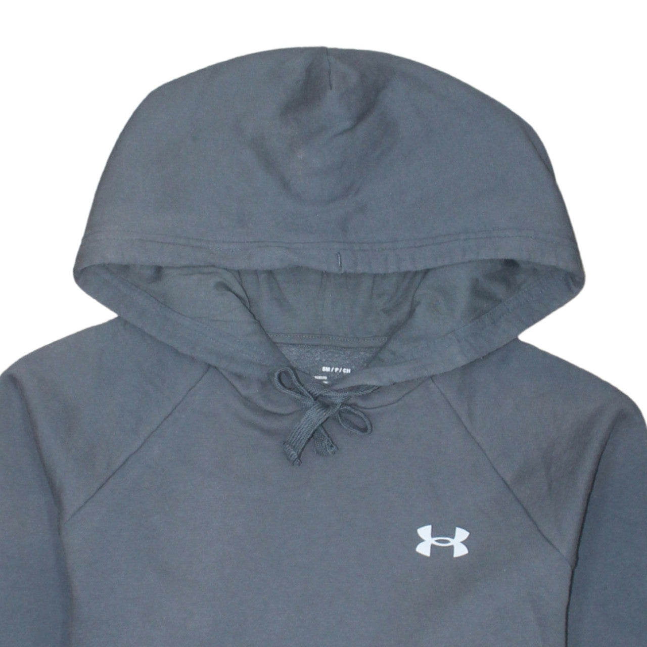 Under Armour Womens Grey Small Pullover Hoodie Loose Fit Cotton Blend