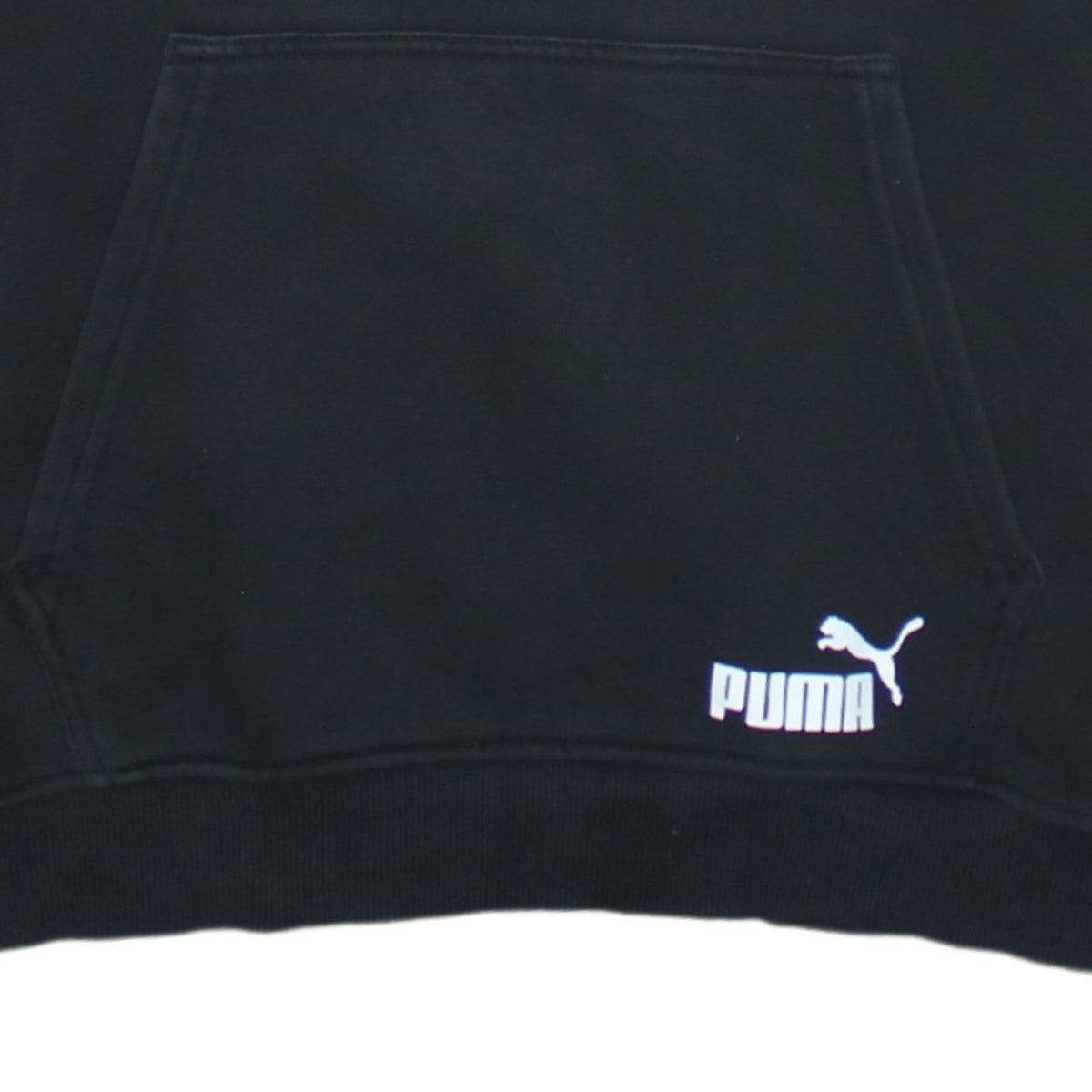 Puma Mens Black Pullover Hoodie Small Logo Sportswear Fleece