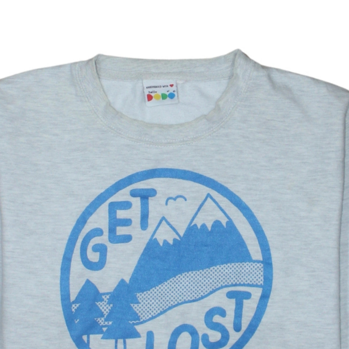 hello DODO Men's Grey 'Get Lost' Pullover Sweatshirt M