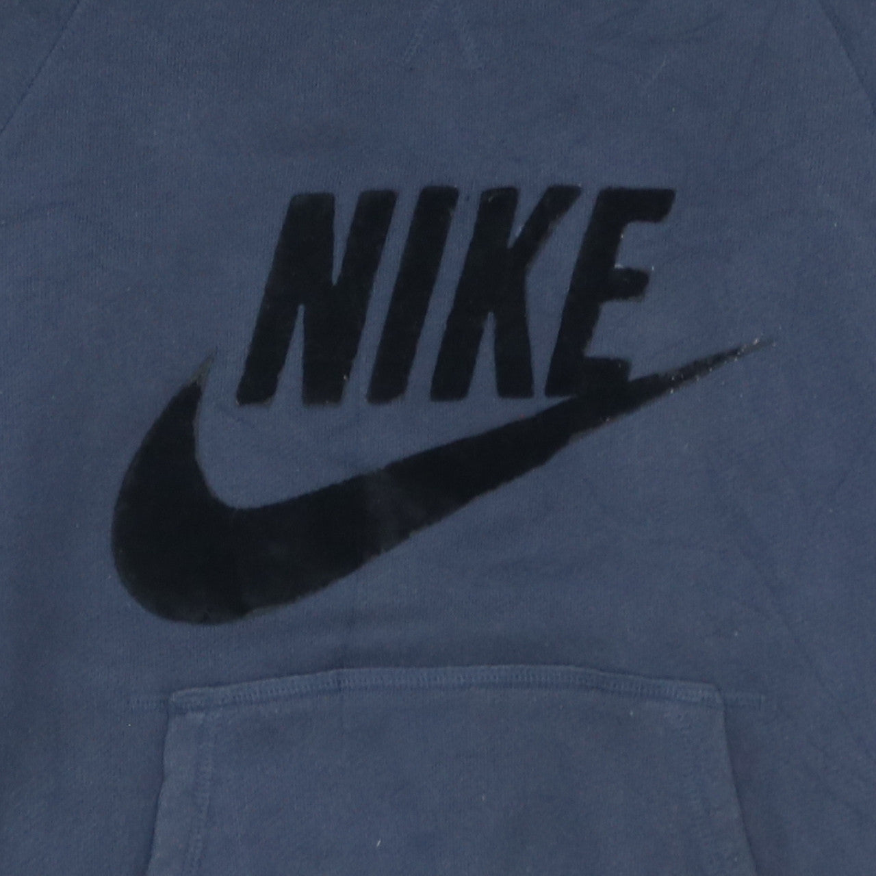 Nike Mens Blue Pullover Hoodie Small Fleece Logo Sportswear