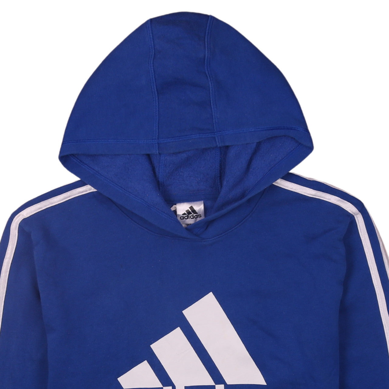 Adidas Womens Blue Pullover Hoodie 18/20 Cotton Blend Logo Sportswear