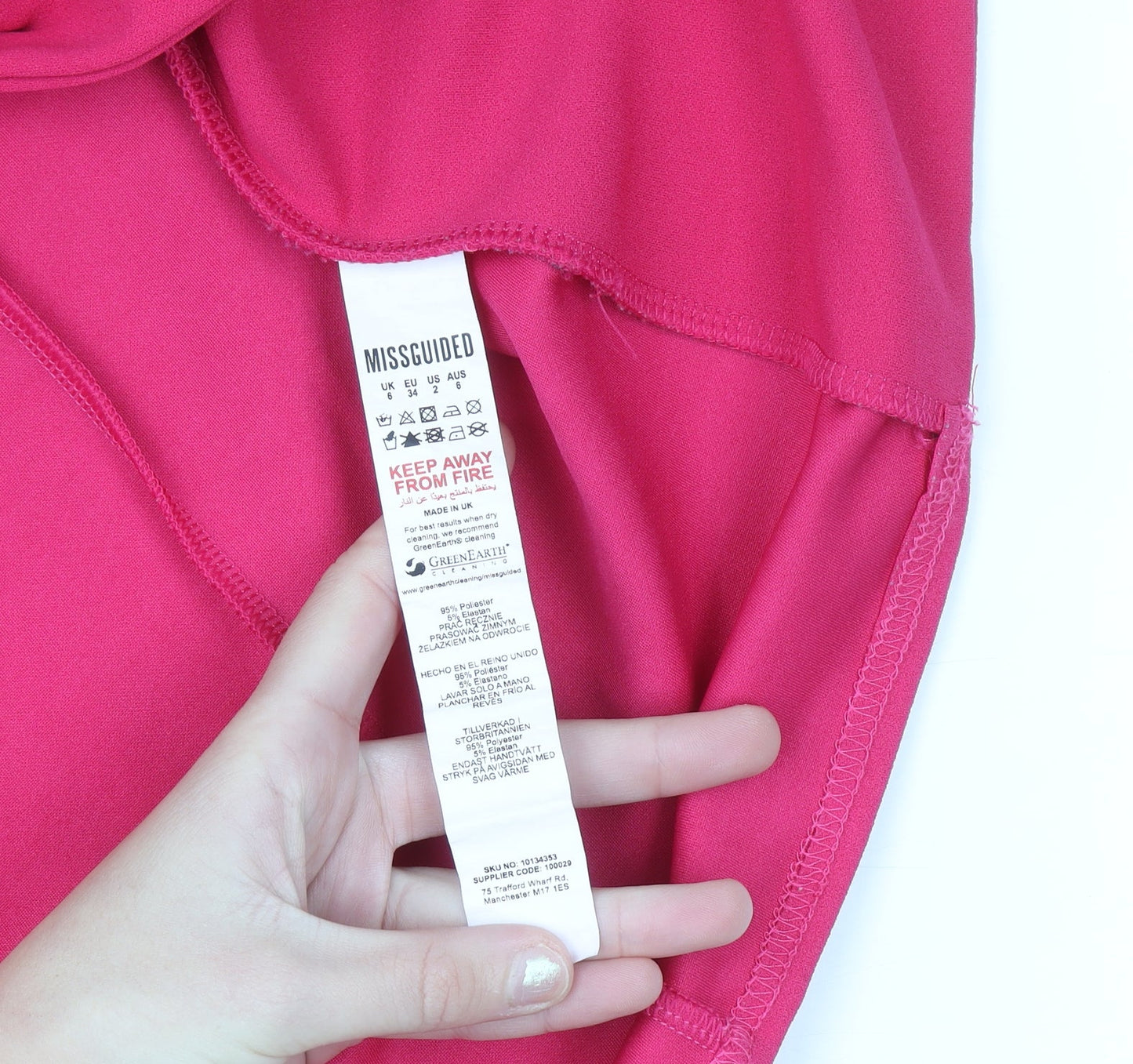 Missguided Womens Pink Belted Crepe Blazer Jacket Size 6