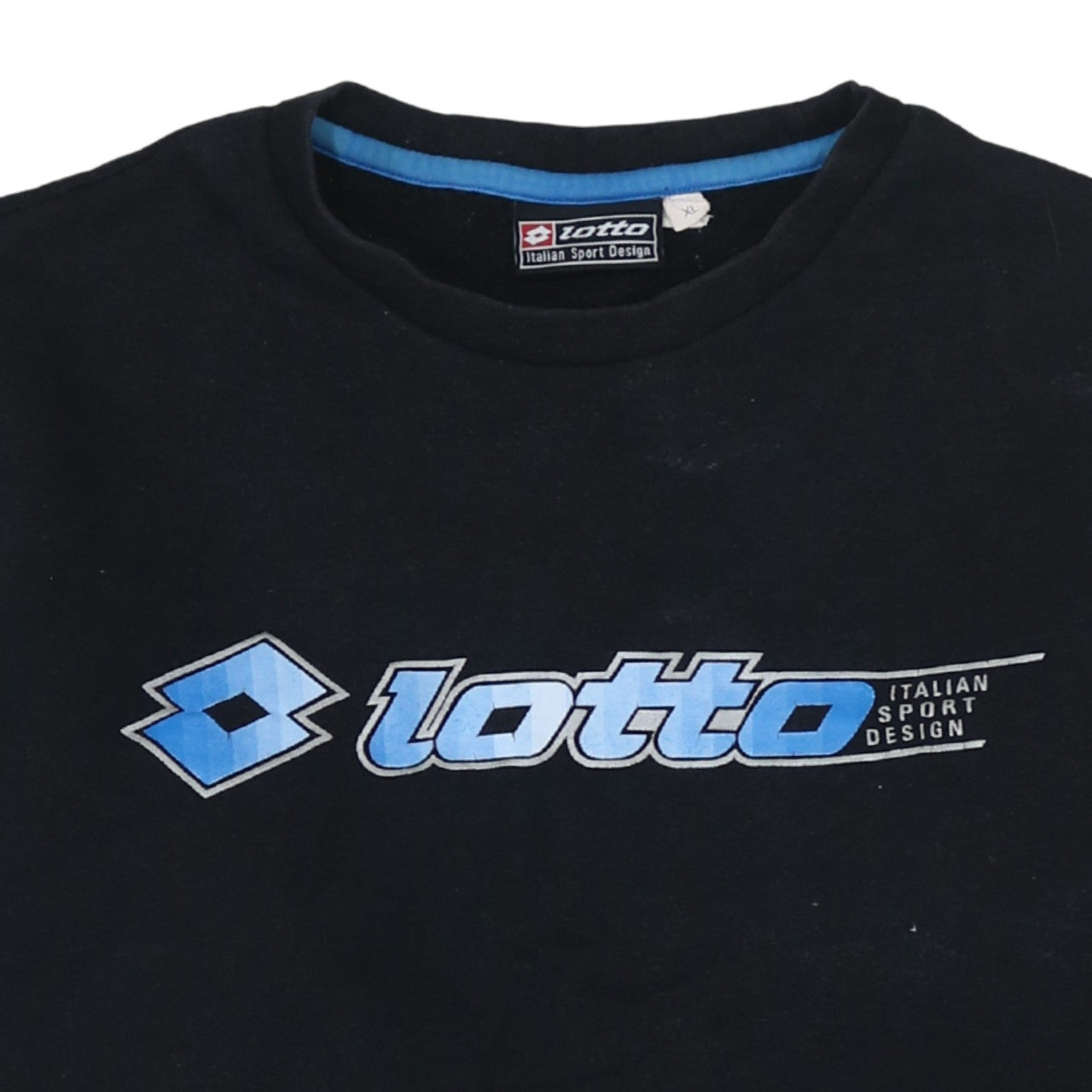 Lotto Men's Black XL Pullover Sweatshirt Crew Neck Sportswear