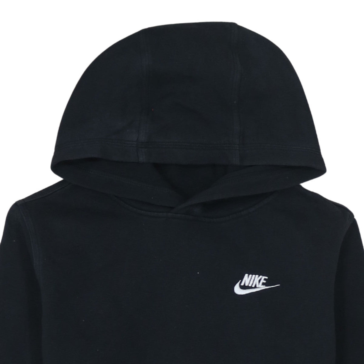 Nike Boys Black XL Pullover Hoodie with Logo and Kangaroo Pocket