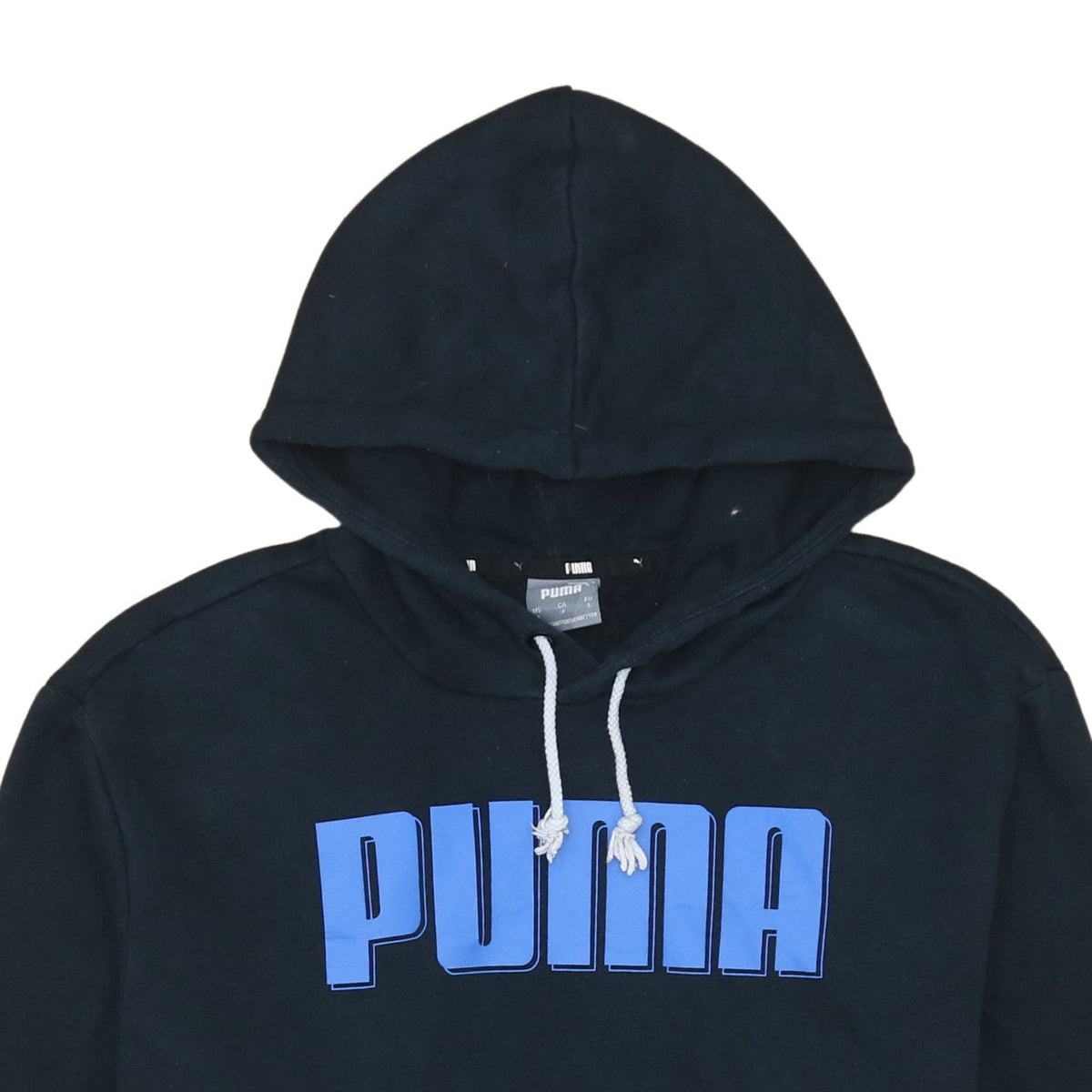 Puma Men's Black Pullover Hoodie S Logo Graphic Sportswear