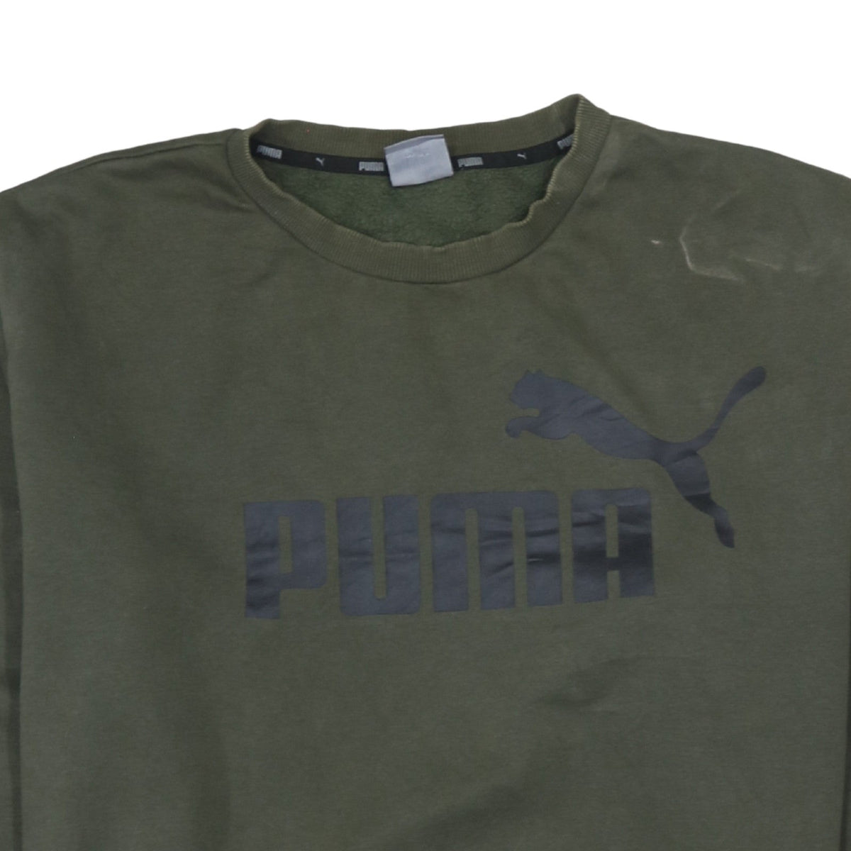 Puma Men’s Green XL Crew Neck Graphic Logo Sweatshirt