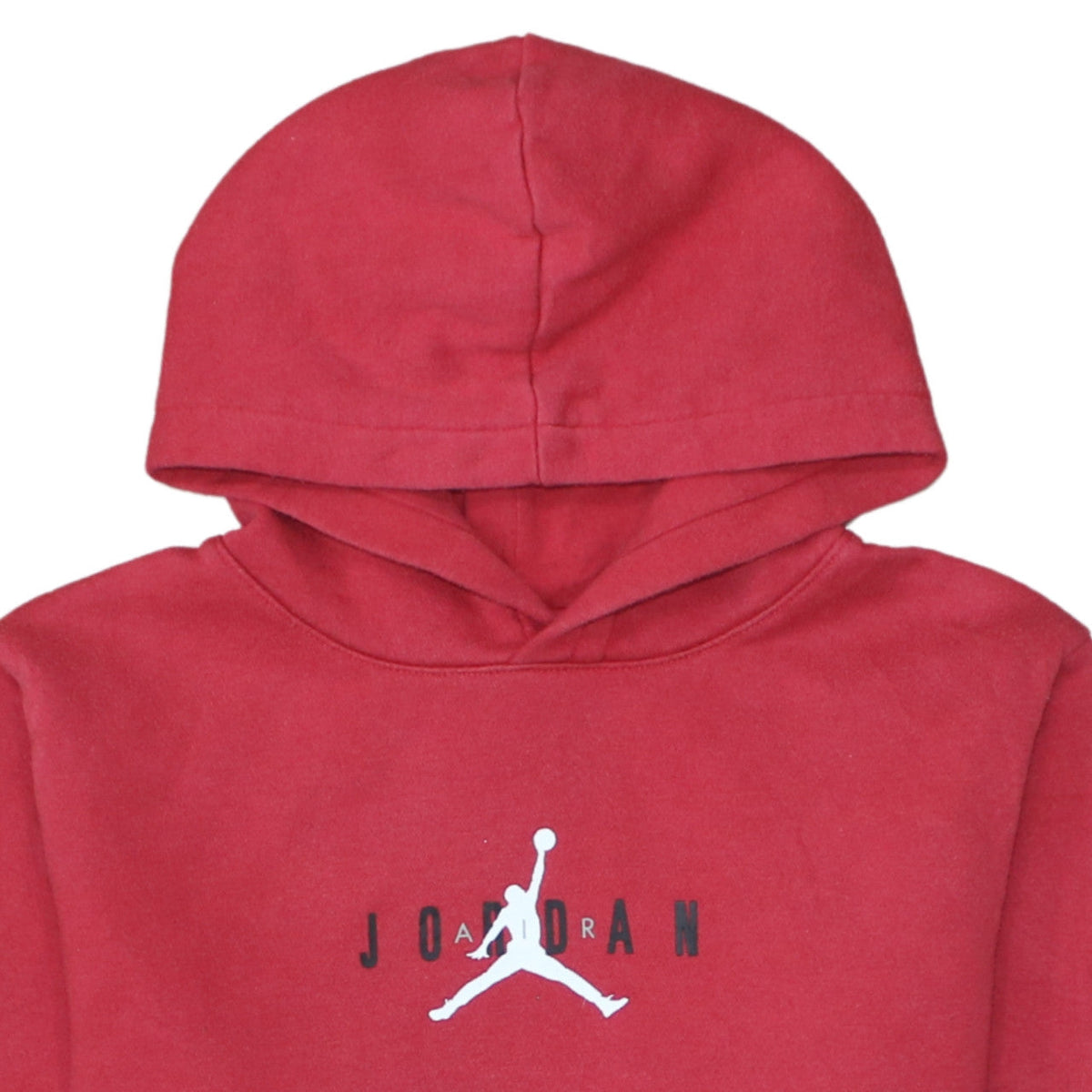 Jordan Boys Red Black Pullover Hoodie 12 Years Long Sleeve Graphic Logo