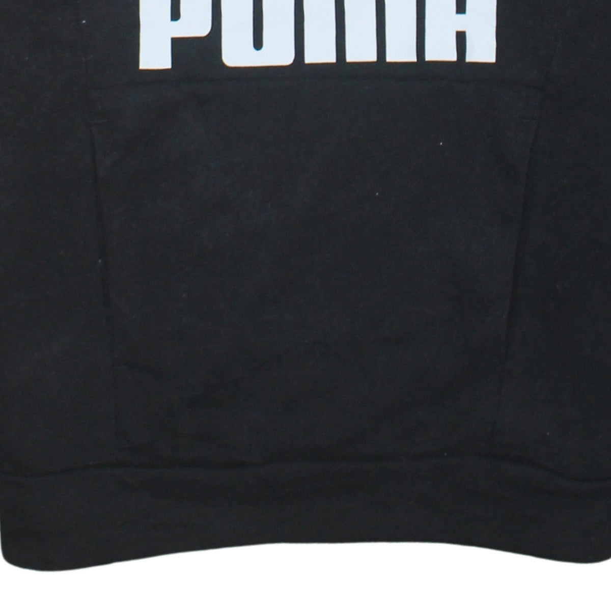 Puma Womens Black Pullover Hoodie L Training Logo Sweatshirt