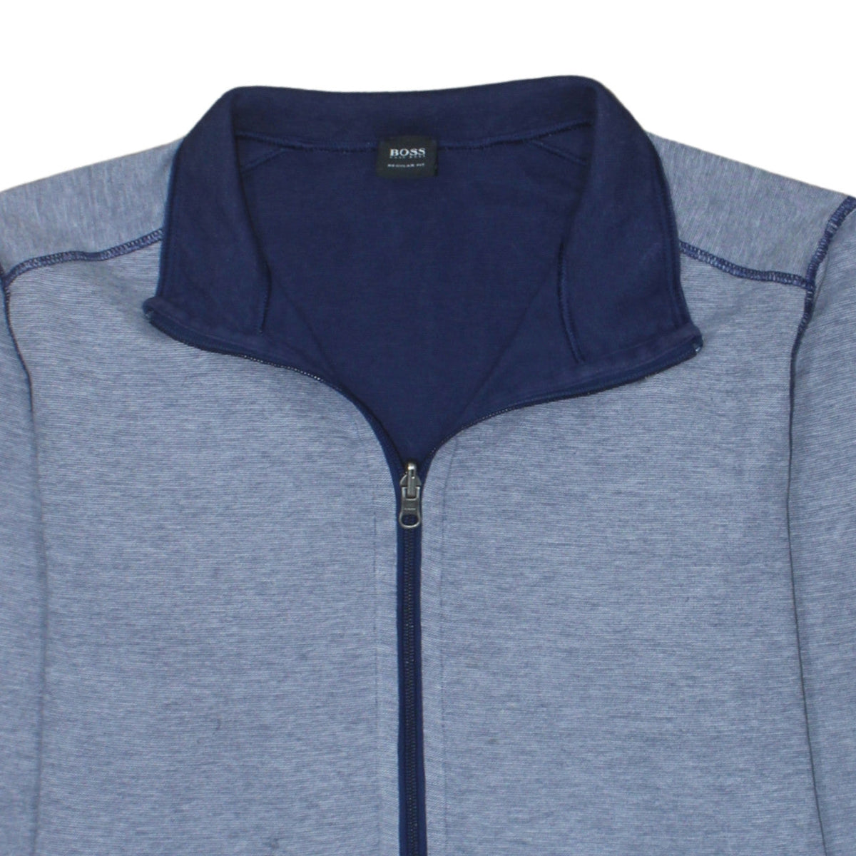 Hugo Boss Men's Blue Regular Fit Full Zip Sweatshirt Size L