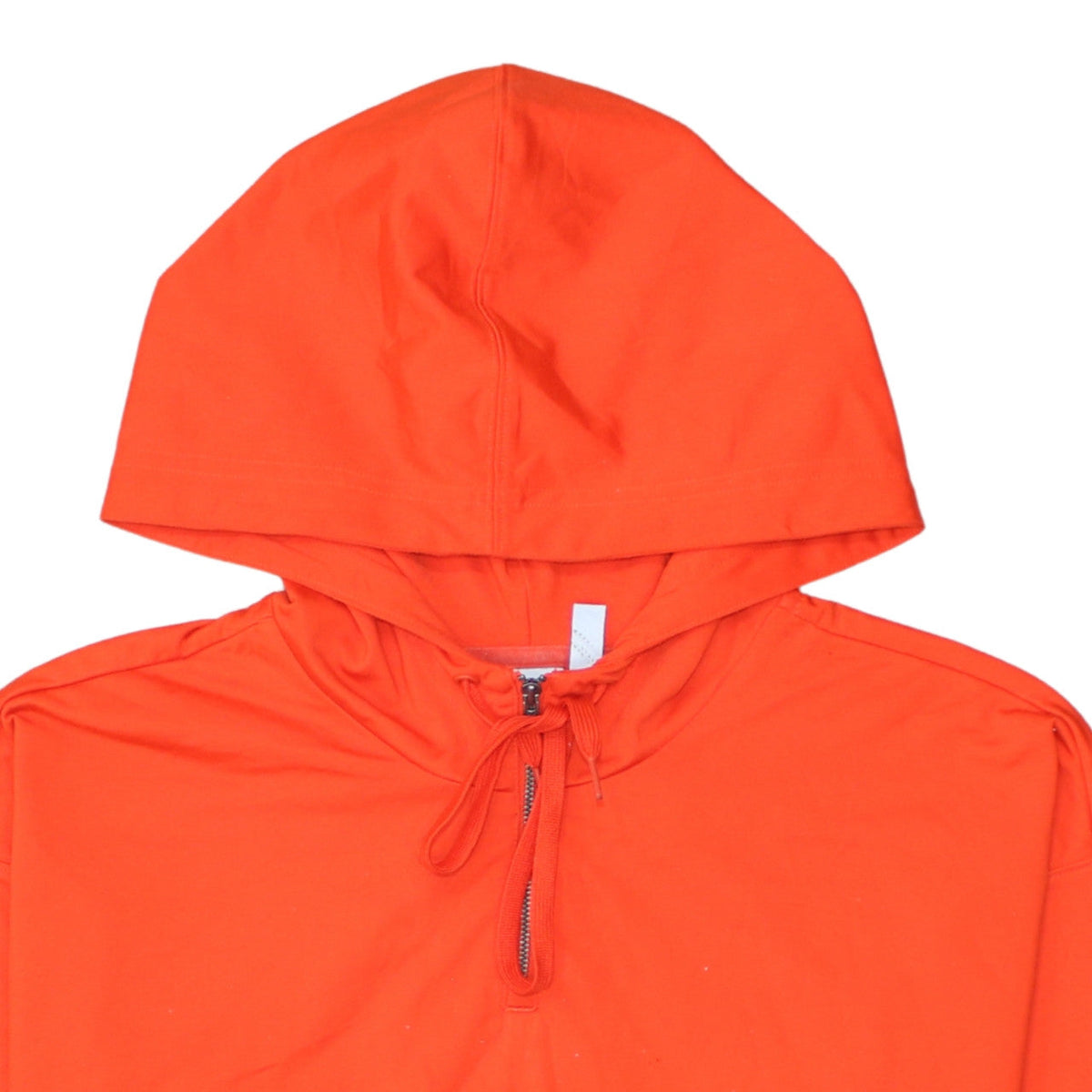 Adidas Womens Orange Hooded Pullover Sweatshirt Size 10 Logo Hoodie