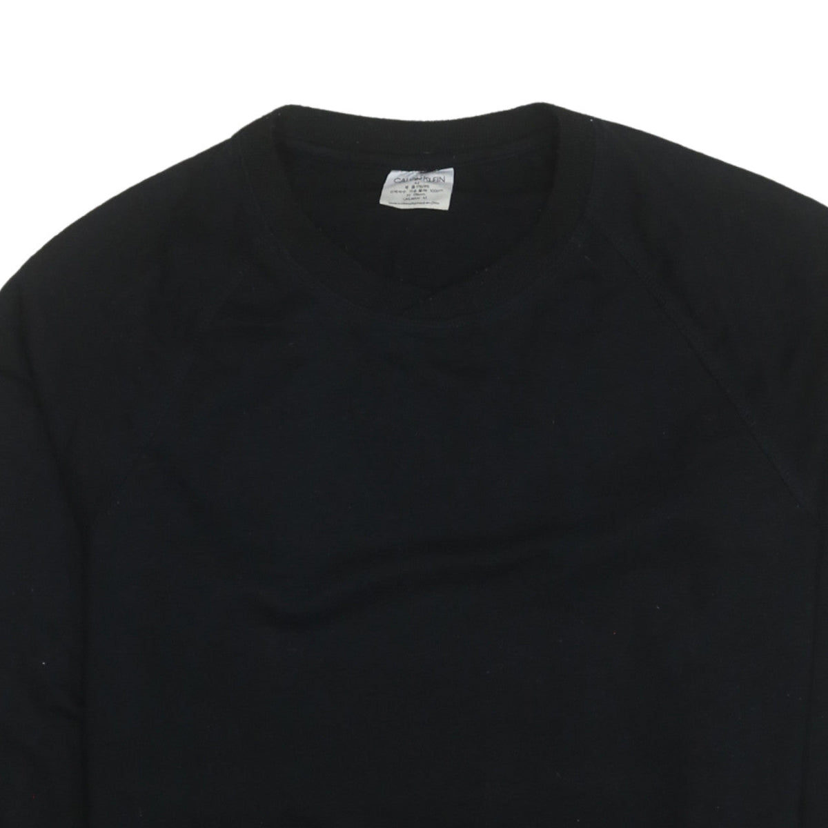 Calvin Klein Men’s Black Crew Neck Cotton Sweatshirt M