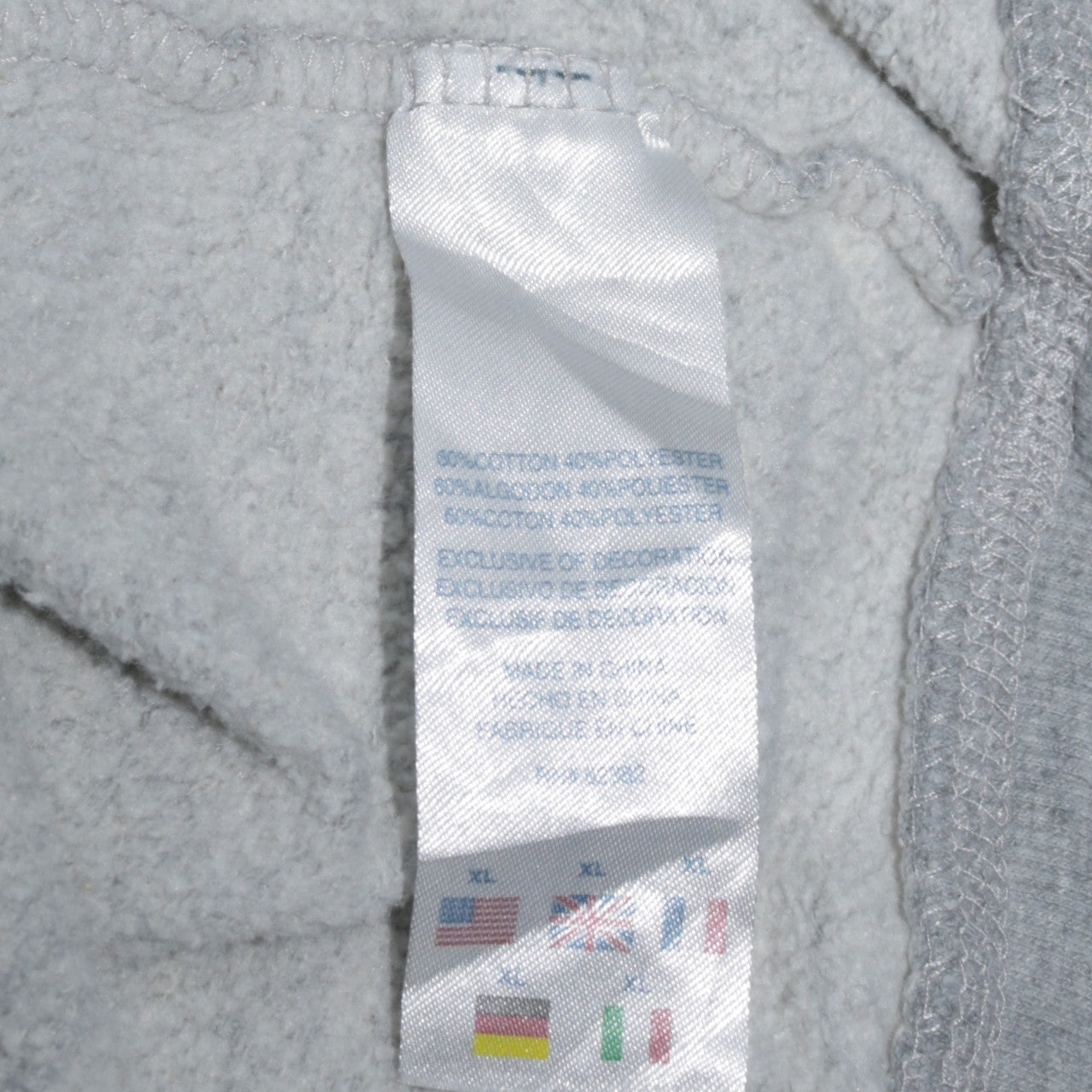 Champion Men's Grey XL Pullover Hoodie Embroidered Logo Fleece