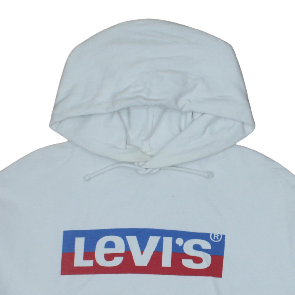 Levi's Men's White XS Pullover Hoodie Graphic Logo Sweatshirt