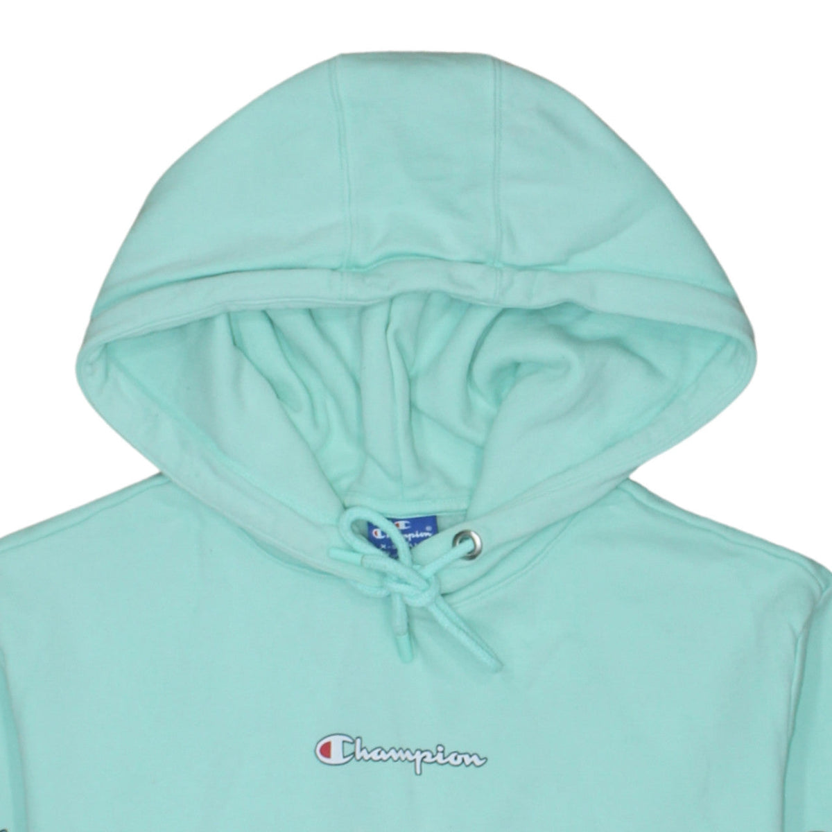 Champion Womens Mint Green XS Pullover Hoodie Cotton Logo Print