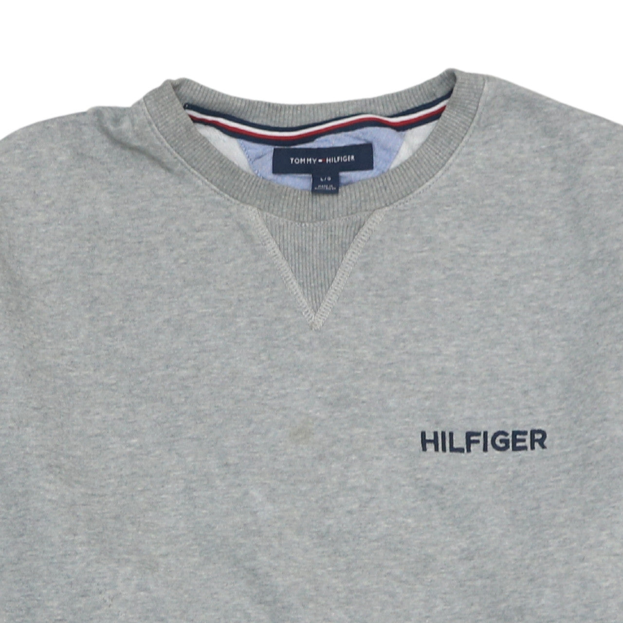 Tommy Hilfiger Men's Grey Logo Crew Neck Sweatshirt Size L