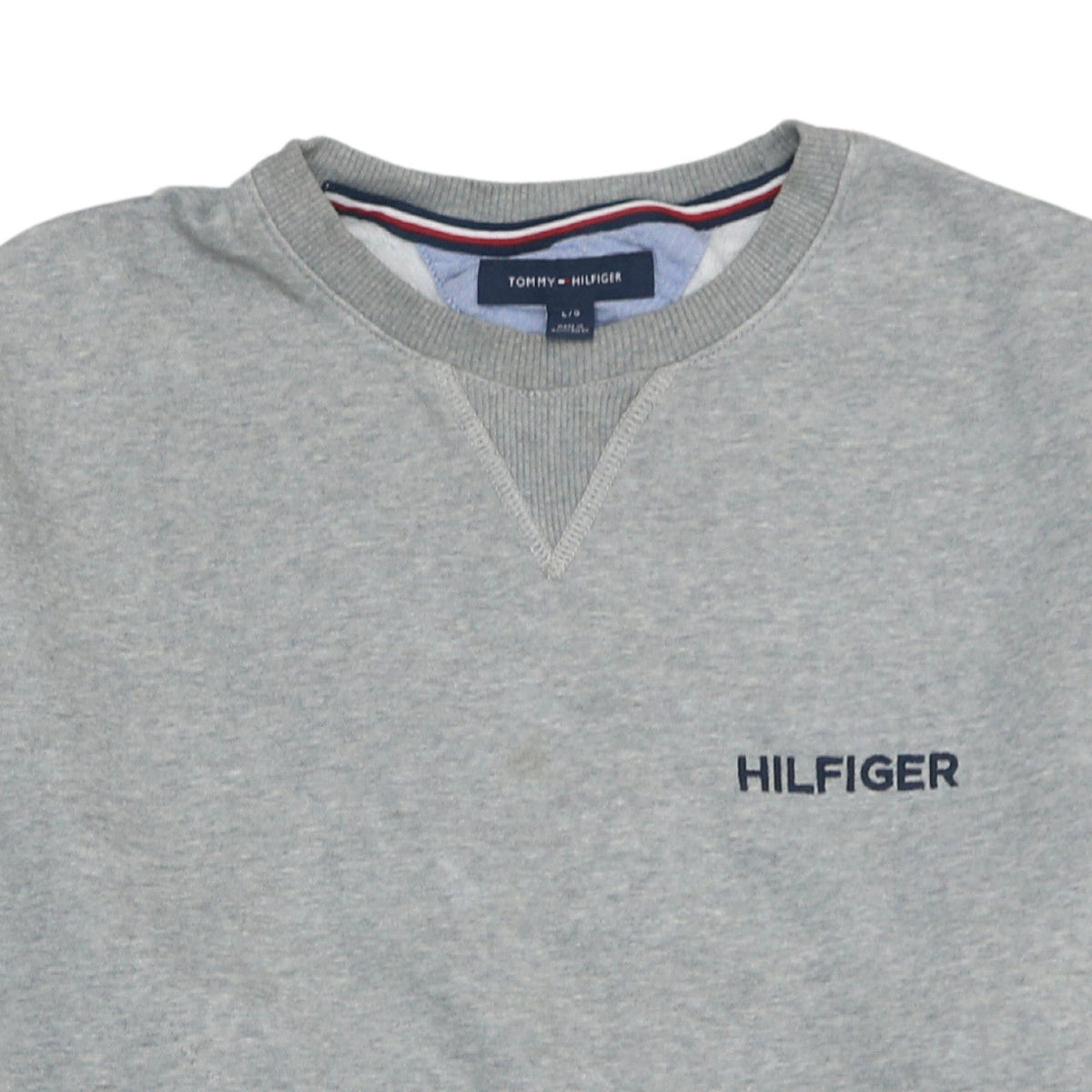 Tommy Hilfiger Men's Grey Logo Crew Neck Sweatshirt Size L