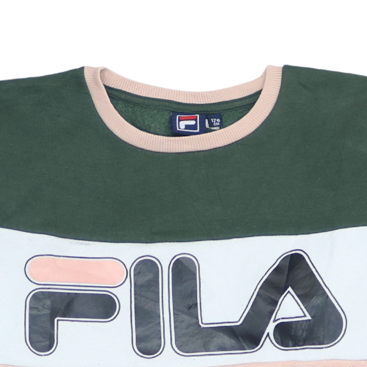 Fila Unisex Kids Multicoloured Pullover Sweatshirt Size 176cm Logo Crew Neck