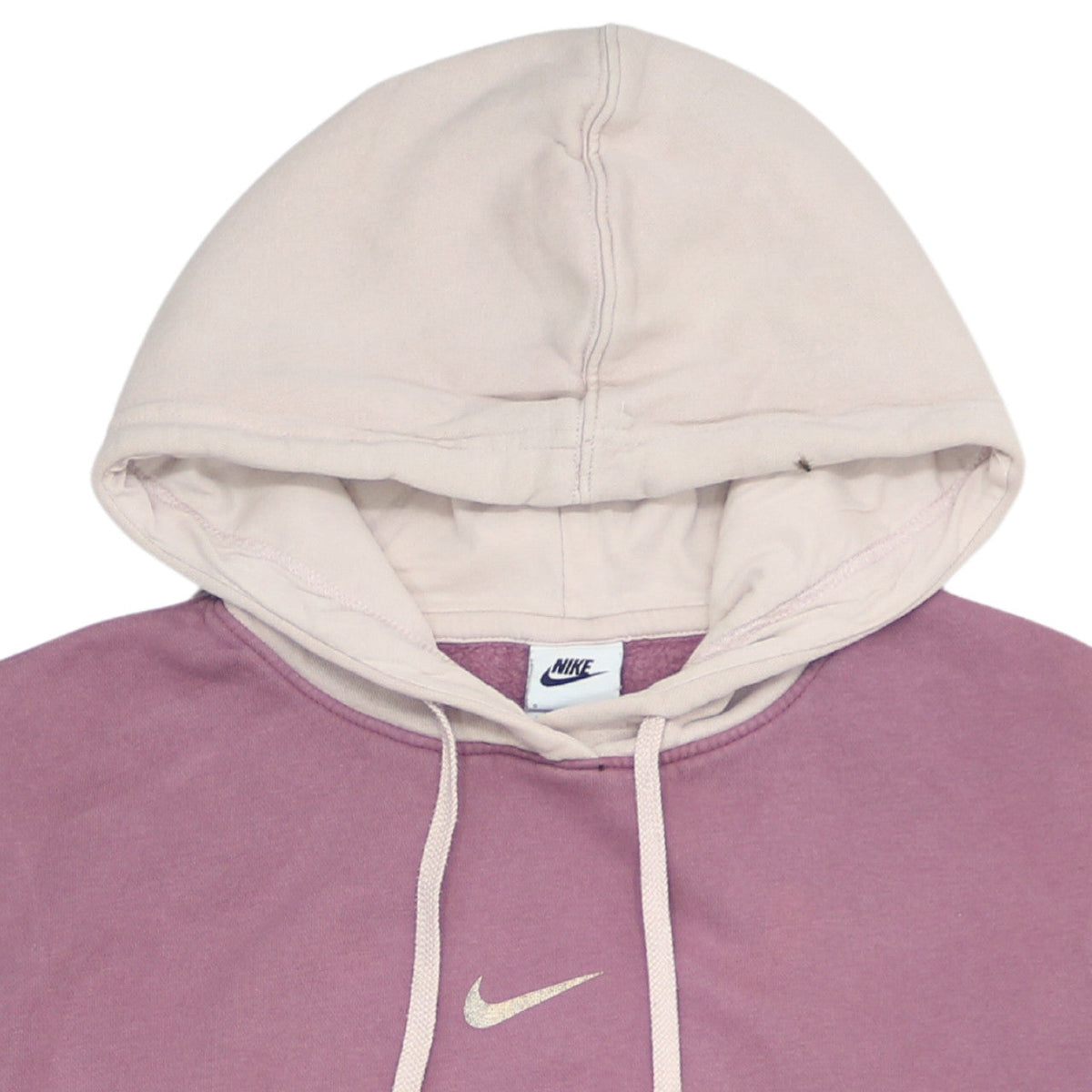 Nike Women’s Pink Colourblock Pullover Hoodie Size S