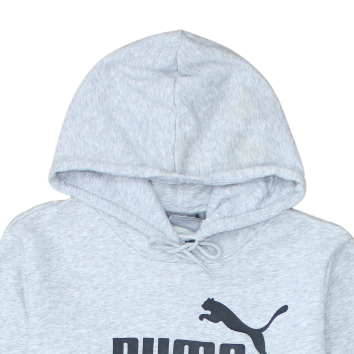 Puma Women's Grey Pullover Hoodie Size 14 Logo Print Casual Sweatshirt