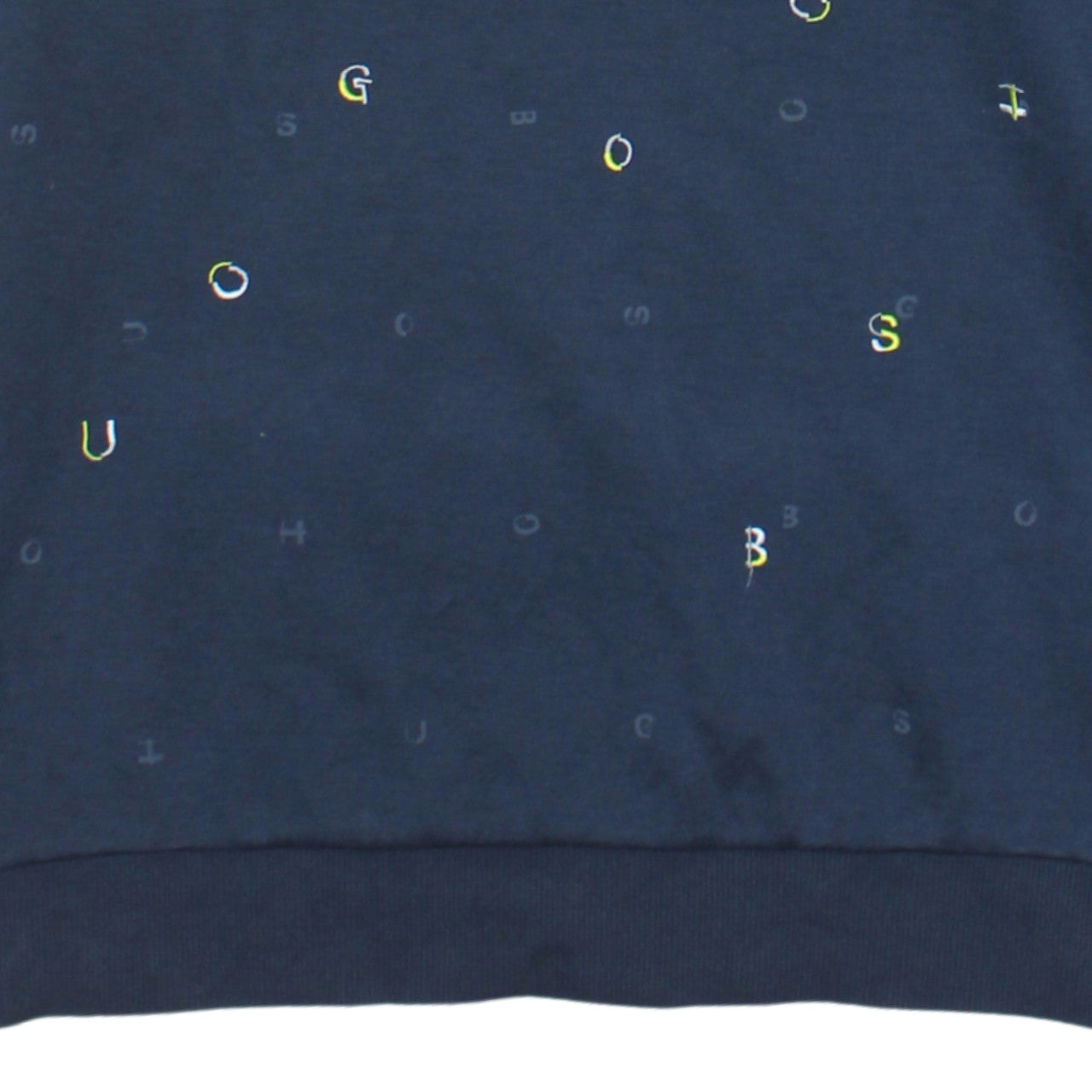 Hugo Boss Men's Blue Slim Fit Logo Crew Neck Sweatshirt XL