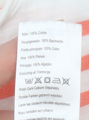 Joules Women’s Multicoloured Striped Cotton T-Shirt Size 6