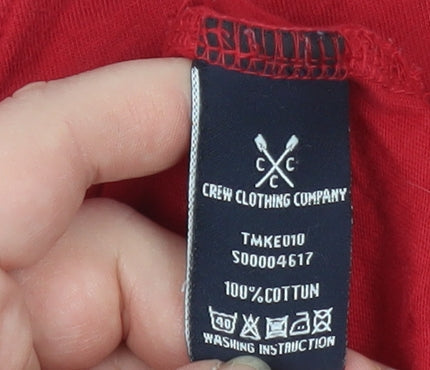 Crew Clothing Company Men's Red 2XL Cotton Crew Neck T-Shirt